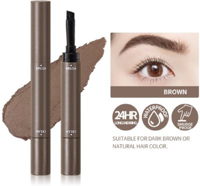 GFSU - GO FOR SOMETHING UNIQUE Waterproof Eyebrow Cream Pen with Brush Lasting Not Smudge (BROWN) 1 ml(dark brown)