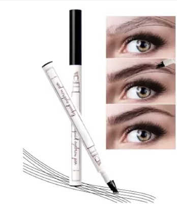 GABBU 4 Fork Tip Eyebrow Pencil Waterproof Liquid Brow Pencil 1 ml(black)