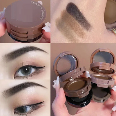 HUZURLU LONG LASTING MATTE 3 IN 1 EYEBROW KIT FOR BROW MAKEUP 9 g(MULTICOLOR)