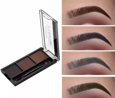 AMOSFIA Best 3 In 1 Eyebrow Powder Palette With Brush 7.5 g(MULTICOLOR)