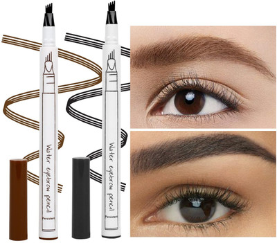 MYEONG Eyebrow Tattoo Pen for Creating Easy Natural Brows 2 g(Black, Brown)