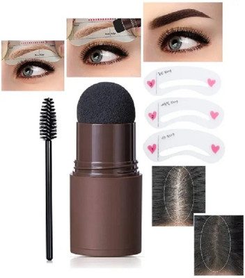 Yuency New Hairline Brow Stamp Women Makeup Tools Eyebrow Definer 1.1 g(black)