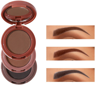 SILDUST Smudge Proof 3 Color Eyebrow Powder And Long Lasting Eyebrow Makeup 4.5 g(MULTICOLOR)