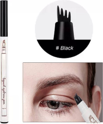AFARAXIA yebrow shaping pen 3 fork tip tattoo eyeliner 1 ml(BLACK)