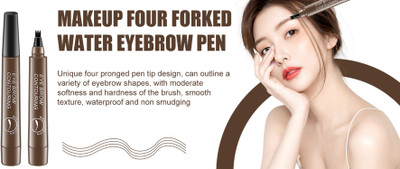 GABBU Waterproof Microblading Eyebrow Pencil with a Micro-Fork Tip Applicator 2.5 g(brown)