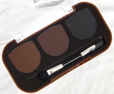 CS STROKES 3in-1 eyebrow powder palette,black,brown,dark brown application brush 9 g(SHADE A)