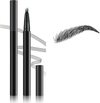 tanvi27 Tattoo Eyebrow Pen with Fork Tip Long-lasting Waterproof Microblading 1.2 g(black)