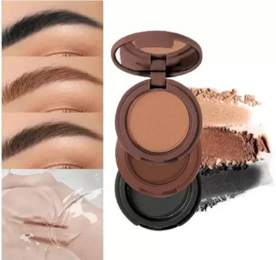 Rudvya EYE MAKEUP MATTE 3 IN 1 EYEBROW MINI COMPACT FOR GET BEAUTIFUL BROWS 4.5 g(Multicolor)