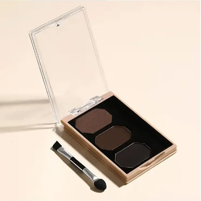 Maryville 3 in 1 color eyebrow palette powder multi color shade pack of 1 9 g(multi color)