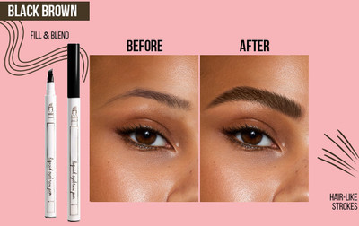 Sheny WATERPROOF AND LIQUIDE EYEBROW PAN, USE FOR EYEBROWS (1 ML ) PACK OF -1 1 ml(BLACK)