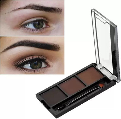 GABBU Long Lasting Makeup Palette Waterproof 3 Colors Cosmetic Eyebrow Pallet 5 g(multi color)