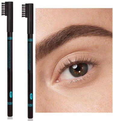 Wonholli Eyebrow Pencil | Brow Filling Pencil with Spoolie | Intense Color 4 g(BLACK)