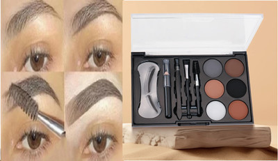 GABBU best Eyebrow Styling Kit with 5 Highly Pigmented Shades/- 16 g(multi)