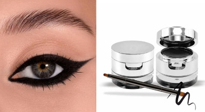 GABBU black matte look Gel Kajal & Cake Eyeliner..(black, 7 g)
