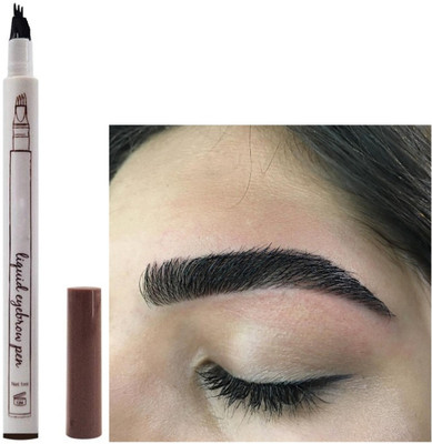 HUZURLU Micro-Fork Tip Applicator for Eyes Makeup/Creating Natural Looking Brows 1 ml(black)