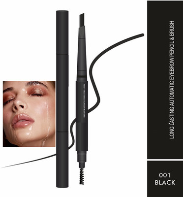 NADJA Waterproof & Long lasting Black Eyebrow Pencil With Brush(BLACK)