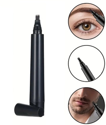 manasona Microblading Eyebrow Pen Waterproof Fork Tip Eyebrow Tattoo Pencil Long Lasting 1 g(BLACK)