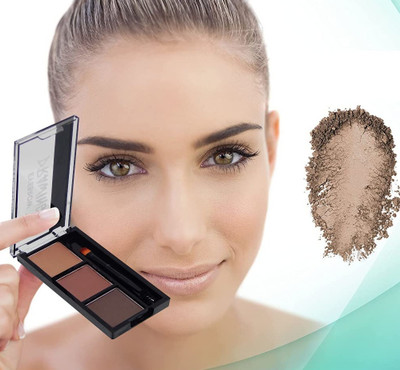 MYEONG 3 in 1 Eyebrow Makeup Enhancer Palette 7.2 g(MULTI COLOR)