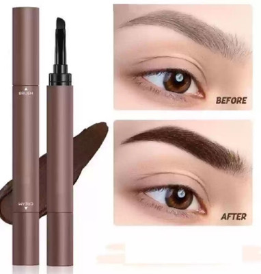 HUZURLU Natural Waterproof Eyebrow Cream Pen Delicate Smooth Long-lasting 1.8 g(BROWN)