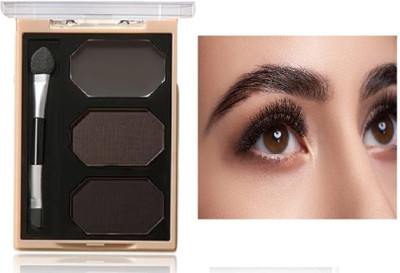 REIMICHI 3 Shades Eyebrow Powder Cake Palette With 1 Brush 9 g(multicolor)
