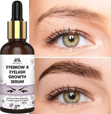 INTIMIFY Eyelash & Eyebrow Growth Oil/Serum for thicker, fuller lashes & brows 30 ml(White)