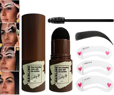 TUMR Beauty 2in1 Hairline & Eyebrow Filler for Women - Eye Brow Shaper/Stamp kit 5 g(BLACK)