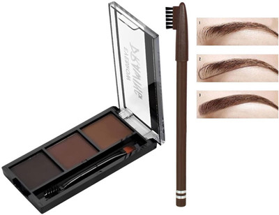 Arcanuy Instant Eyebrow Powder Cake Palette Eyebrow Pencil Brown 7.2 g(Multicolor)