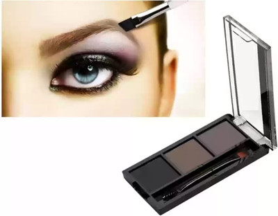 Jiwoo setting eyebro palatte for women best makeup palatte 7.6 g(BLACK & DARK BROWN)