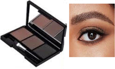 Lui Pui long lasting 3 shades color eyebrow powder enhancer palette 7.2 g(MULTICOLOR)