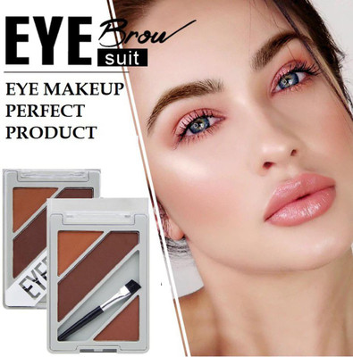 KAIASHA Best 3 in 1 Instant Eyebrow Powder Cake Palette With Brush 10 g(MULTI)