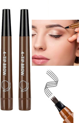EVERERIN 4 Micro-Fork Tip Long Lasting Fashion Eyebrow Pencil 5 g(BROWN)