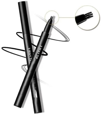 GABBU Eyebrow Pencil with a Micro-Fork Tip Applicator Creates Natural Looking Brows(BLACK)
