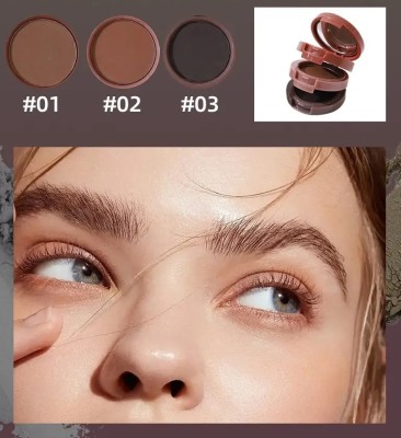 BLUEMERMAID 3-in-1 Eyebrow Powder Palette Natural Looking Brows 4.5 g(MULTI COLOR)