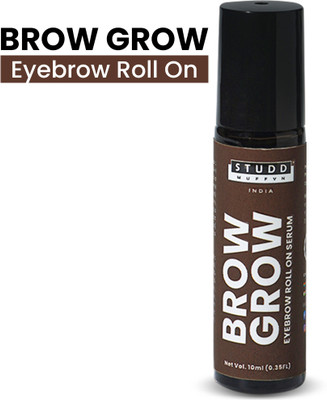Studd Muffyn Brow Grow | Eyebrow Roll On Serum | Powered by Turmeric Root Extract | 10 ml(Transparent)