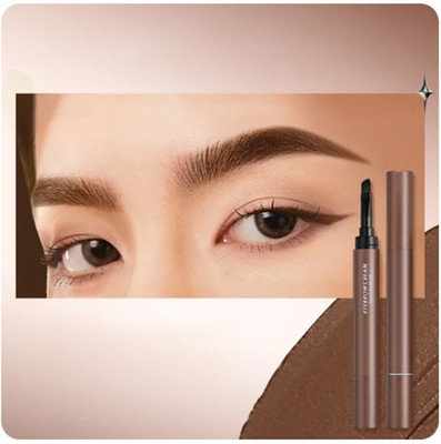 Emijun Best Natural Look Setting Dye EyeBrow Brown Tint Cream Pen with Brush 1.8 g(Brown)