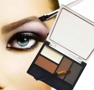 HUZURLU 4 Colour eyebrow powder Palette With Brush 8 g(MULTICOLOR)
