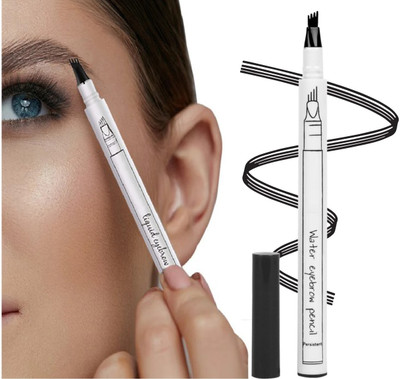 MYEONG Eyebrow Tattoo Pen Eyebrow Pen with a Micro-Fork Tip Applicator 1 g(Black)
