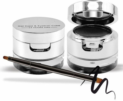 GFSU - GO FOR SOMETHING UNIQUE 2-in-1 Gel Kajal Eyeliner Cake - 24-Hour Long-Last 12 g(black)