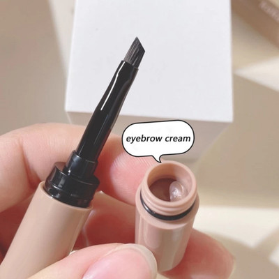 Jiwoo Eyebrow Cream Gel Brush 2IN1 Brow Brush Long-lasting 1.8 g(grey brown)