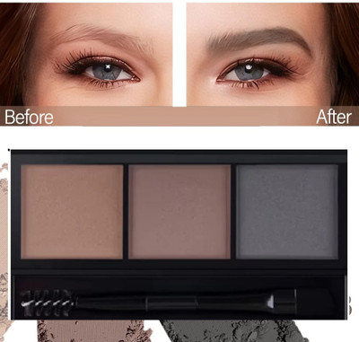 Vyomiris 3 Colour To Eyebrow Enhancer Powder Cake Palette 7.2 g(Multicolour)