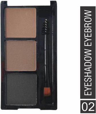 Beautiflame 3 Color Eyebrow Powder Cake Palette With 1 Brush 7.2 g(Shade-02)