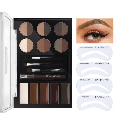My Colors All in One Eyebrow Makeup Palette Set-12 Color Eyebrow Powders,5 Color Eyebrow 250 g(Gel,4pcs Eyebrow Stencils,3pcs Eyebrow Brush and Eyebrow Pen Unique Eyebrow kit)