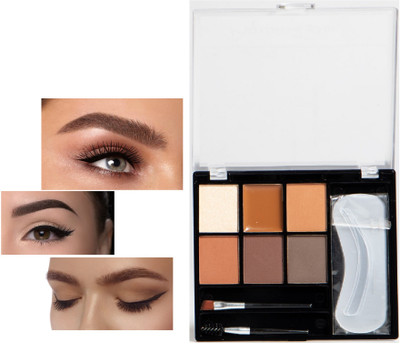 nn 6 in 1 eyebrow palette multi shade new look perfect pack of 1 9.5 g(MULTI COLOR)