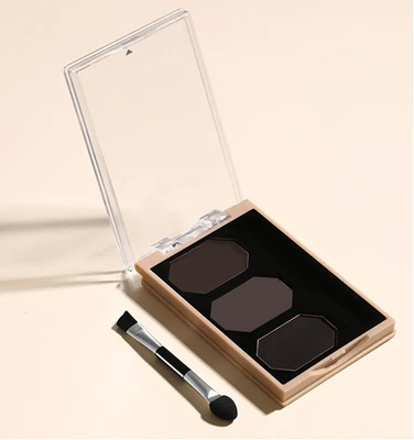 Jiwoo Best 3 color matte finish pressed powder palette brows makeup 9 g(multicolor)