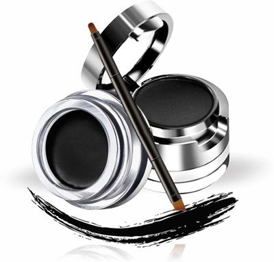 GABBU best 2-in-1 Gel Kajal Eyeliner Cake - 24-Hour Long-Lasting Definition 7 g(black)