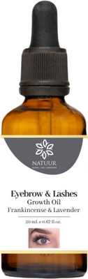 NATUUR Eyebrow & Lashes Growth Oil - Natural Formula for Longer & Thicker Lashes, Brows 20 ml(Brown)