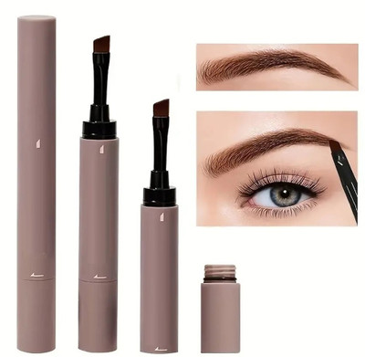 WOONGMI New Multi Use Tinted Eyebrow Bold Brown Brush Pen Waterproof Sweat-Proof(BROWN)