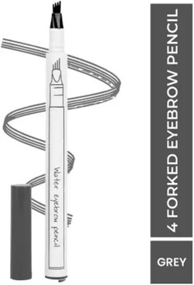 HUZURLU Eyebrow Tattoo Pen Fork 4 Tips Applicator Creates Natural Looking Brows (Grey) 1 ml(gray)