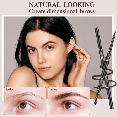 USBK Eye Brow Pencil With Brush Brow Filling Pencil 1.2 g(Black)