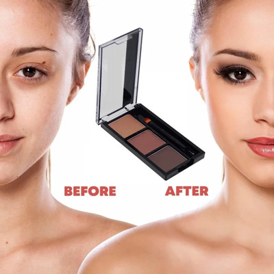 Sheny BEST BEAUTY EYES MAKE UP LOOK FOR 3 IN 1 EYEBROW PALETTE 10 g(MULTICOLOR)